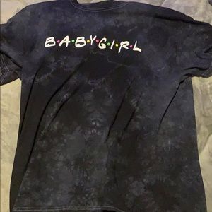 Baby Girl Black Tie Dye Shirt